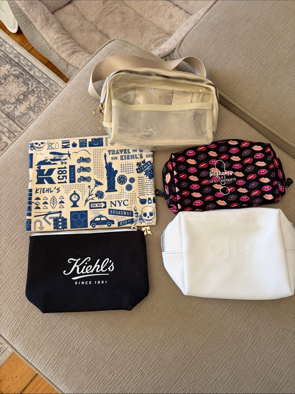 Make up and travel bag collection of 5 bags